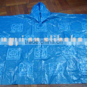 Disposable PE Poncho/Plastic Raincoat/water-proof Poncho/emergency Poncho