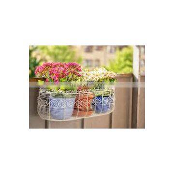 wrought iron flower pot holders