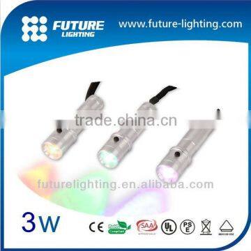 China supplier hot sale color changing 3W mini led flashlight torch