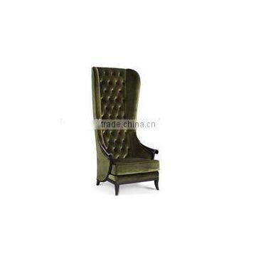 antique high back velvet chair for sale TC4009