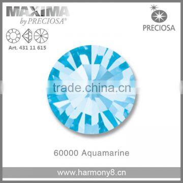 Original PRECIOSA MC Chaton Maxima, Aquamarine Point Back Rhinetsone