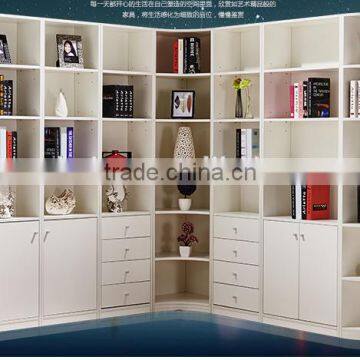 MDF/PB Wood Bookcase Sets Combined With Single Ones