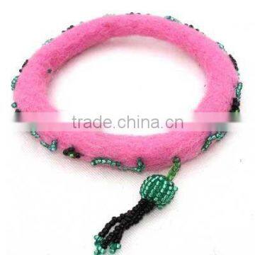 handmade felt bracelet