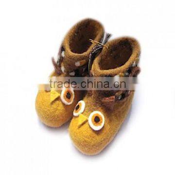 Handmade felt Oakley Owl children shoes