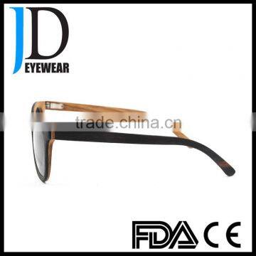 Custom Logo Square Laminated Wood Eyeglasses Polarized Wooden Sunglasses