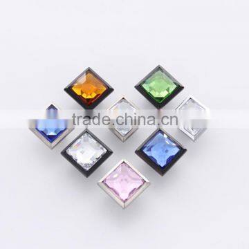 25 mm ODM Zhuhai Company Green Color Crystal Pull Knobs for Cabinets photo-6