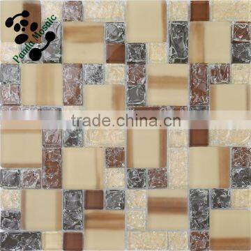 SMS17 3D wall backsplash Glass random mosaic Restaurant wall decorate mosaic