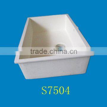 Customized Solid Surface Kitchen Sink, White Undermount Sinks