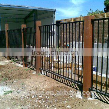 manufacturer of wrought iron garden palisade fence in China