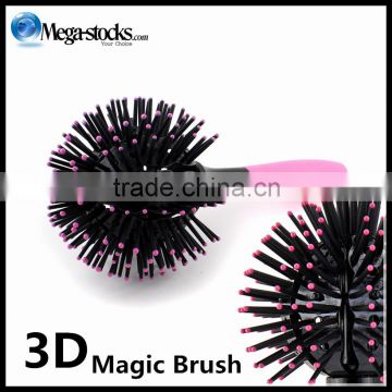 Hot Curling Style Brush Hair Style Massage Comb 3D Round Hair Comb indian hair style