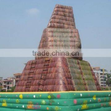 Ancient architectural buildings shaped inflatable water rock climbing wall