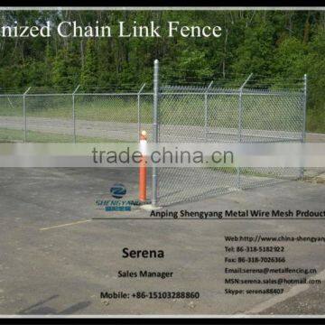 galvanized chain link fence factory (in China)