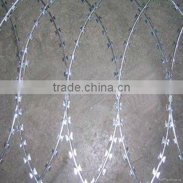 Alibaba China low price Anti-climb Flat razor barbed wire with best quality (factory direct price)