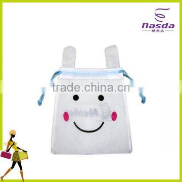 nonwoven drawstring bag with smile face