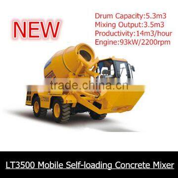 3.5m3 mobile self-loading concrete mixer truck