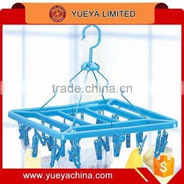 24 Pegs Rectangle Laundry Hang Folding Hanger Underwear Clothes Socks Laundry Dryer Dry Clip Peg Dorm Hook photo-2