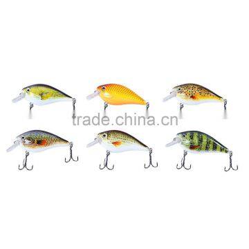 6pcs 6 Color Fishing Crankbait Hook Lure Bait Artificial Bait Sharp Fishing Hooks photo-2
