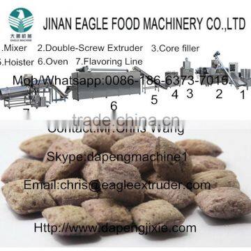 Cereal snack Core Filling Snacks Food Processing Line Baking rice bread / cracker