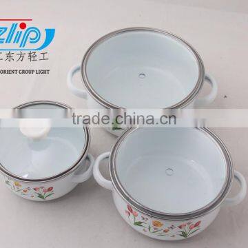 3 Pcs Mini Pot With Metal Cover Beautiful Decal photo-3