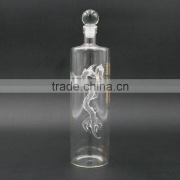 750ml Welsh Dragon Craft Glass Bottle For Liquor