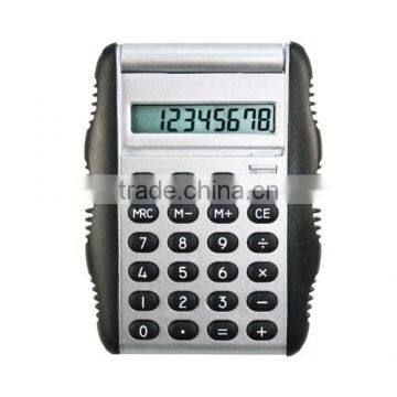 Promotional High Tech 8 Digital Calculator With Rubber Sides and Auto Folding Lid photo-2