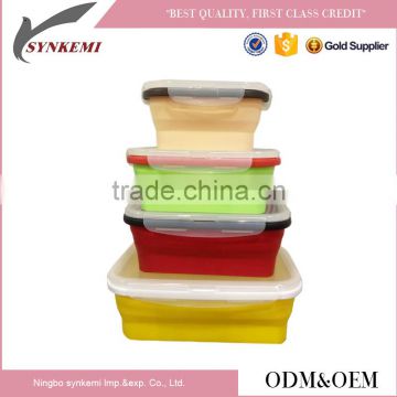 Square sealed silicone food box