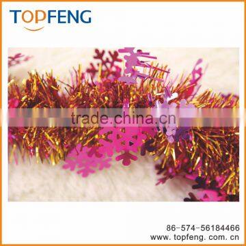 Christmas Tinsel With Snowflake/stage Decoration for Festival/christmas Wired Tinsel Garland photo-4