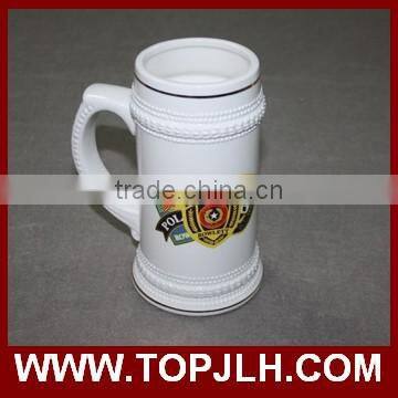 Logo Custom Non-disposable Ceramic Beer Mug 22oz Cup White Mug photo-5