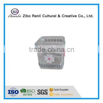 Clear Square Replacement Hand Decorated Glass Candle Holder photo-4