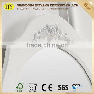 Modern Wooden Dressing Table Design With Full-length Mirror and Stool photo-4