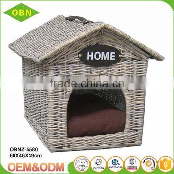 China Hot Sale Exquisite Modern Design Indoor Woven Wicker Pet Cat and Dog House Basket photo-6