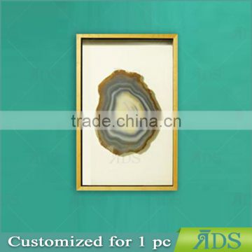 Framed Handmade Agate 3d shadow box wall art