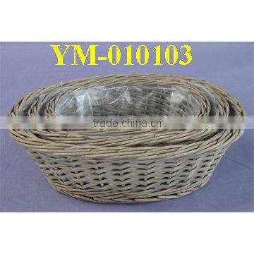 Cheap Egg Shape Unique Willow Garden Planter