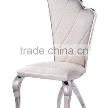 B8069 Angel Wing White Leather Recliner Dining Chair photo-2
