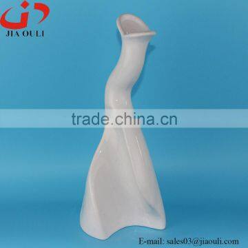 New Design White Ceramic Flower Vase, Tall Ceramic Vase photo-2