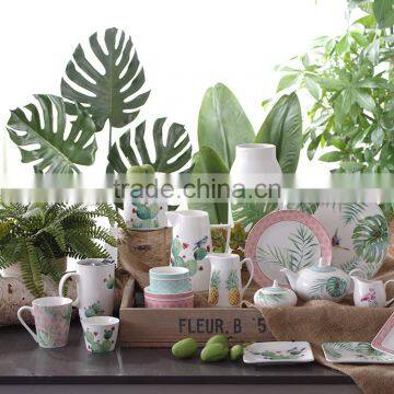 New Design Jungle Style New Bone China Dinner Sets for 4 photo-6