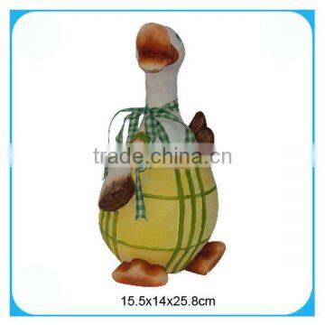 Ceramic yellow duck for easter decoration