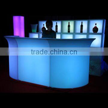 Nightclub used RGB color changing led glowing shining vintage bar counter