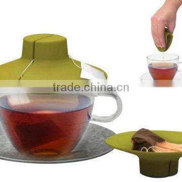 As Seen On TV Food GradeTea Bag Buddy Cup Silicon Lid Cover photo-2