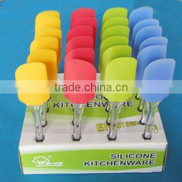 130087 Colorrful Silicone Spatula with plastic handle