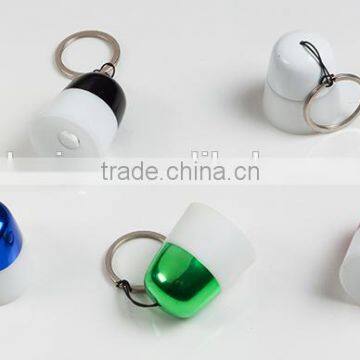 Mini Size Cute Design Retracted Led Flashlight Torch Light With Key Chain