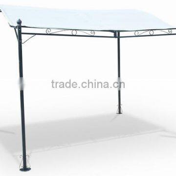 Outdoor 3m x 3m Deluxe Canopy Metal Wall Garden Gazebo Tent Awning Marquee Shelter Door Porch