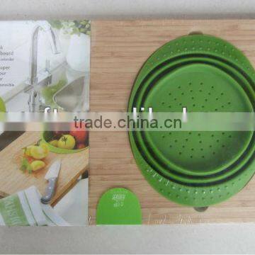 Bamboo Cutting Board With Silicone Bowl #32024