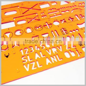 Kearing Yellow Plastic Ruler for Military Templates photo-2