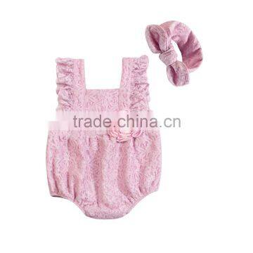 New Arrive 0-4years Lace Cotton Baby Romper