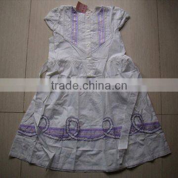 little girl's overstock dress girl's cotton dress cute stock dress
