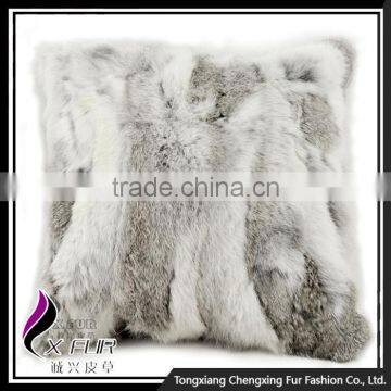 CX-D-17A Custom Genuine Rabbit Fur Decorative Pillow Cases photo-5