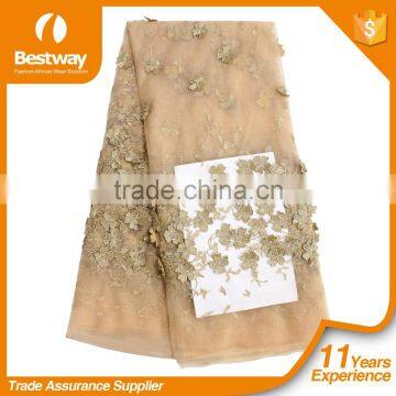 2016 Bestway New Arrival 3D Flower Embroidery Net Lace French Tulle Lace For Party Dress FL1333 photo-2