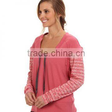 Women False Two-piece Sweatshirt With Scoop Neckline Features Adjustable Collar photo-4