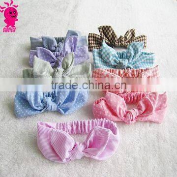 polka dot hair bows for kids gilrs infant top quality ribbon bows with elastic headbands